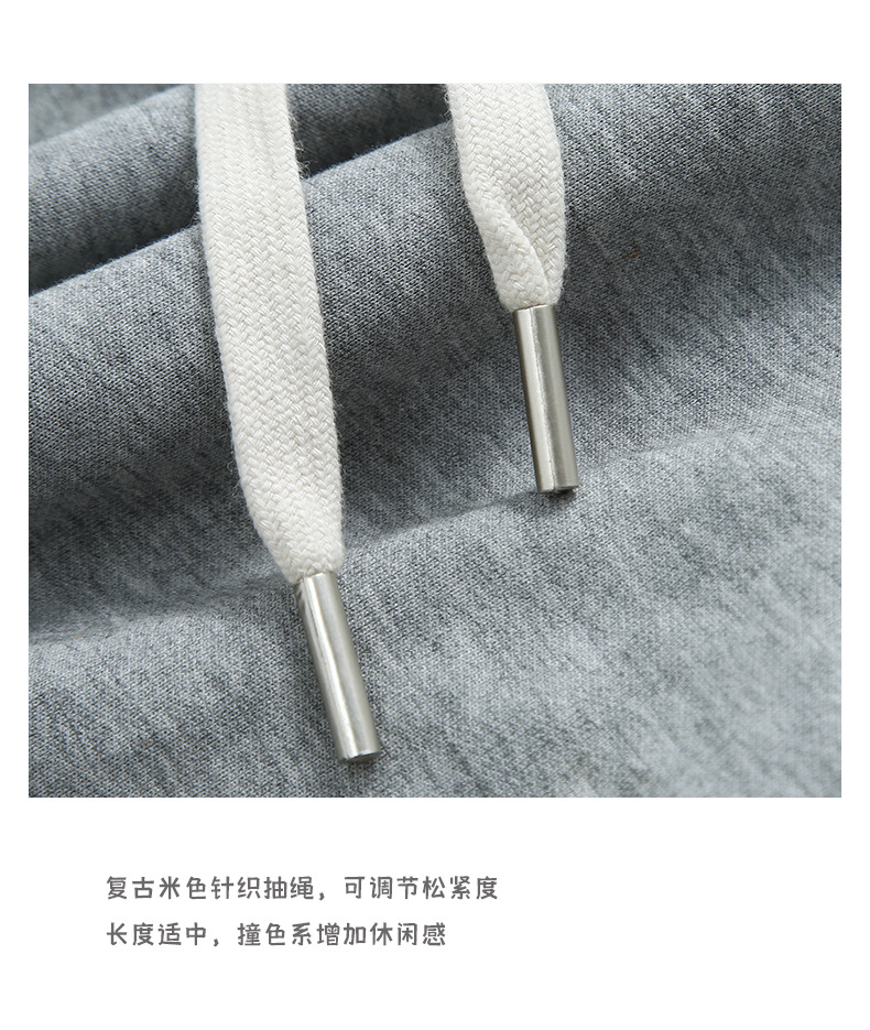 登爵男装双面棉拖地悬垂高级感裤子纯色直筒休闲卫裤阔腿长裤 (