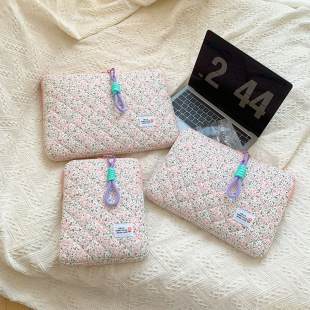 Liner bag fresh flower new women's laptop bag 11/13/15 inch high-looking ipad storage bag