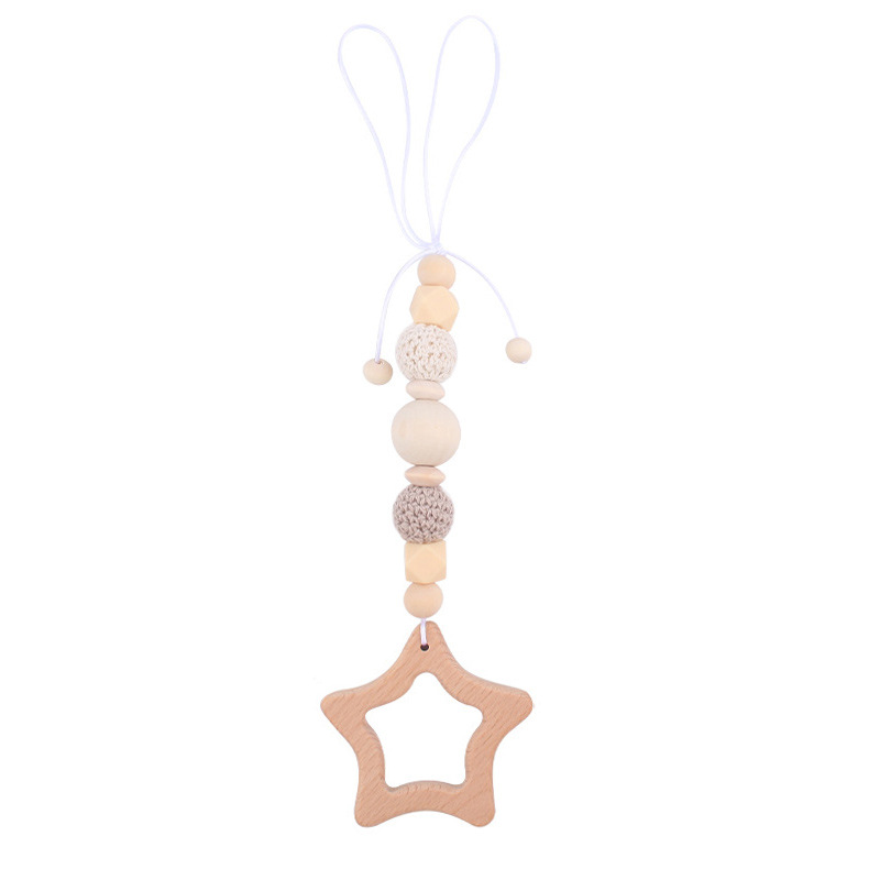 Nuevos productos para bebés abrazaderas de abrazaderas de haz de dibujos animados DIY pulsera de dientes molares decoración colgante de campana cuatro piezas