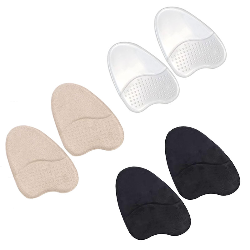 New type of toe forefoot pad, thickened and shrunken high heels, non-slip shock-absorbing massage silicone forefoot PU half-cushion insole