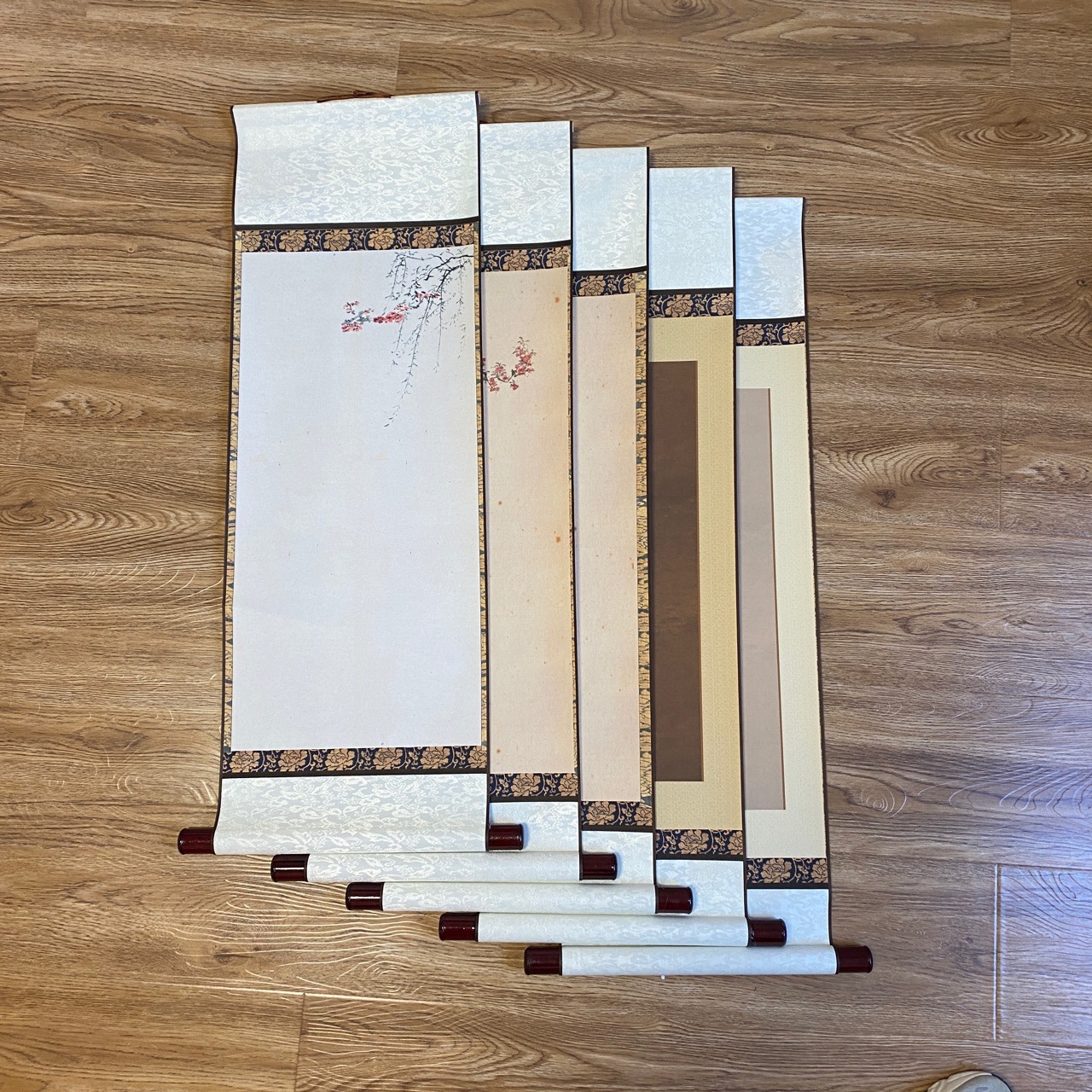 微喷新品空白静荷挂轴 古风微喷纸小楷诗词诗贴毛笔软笔书法创作