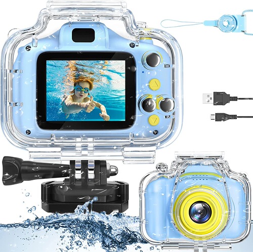 Amazon Sports Waterproof Stand Children's Mini Camera Children's HD Digital Camera Toy Can Take Photos