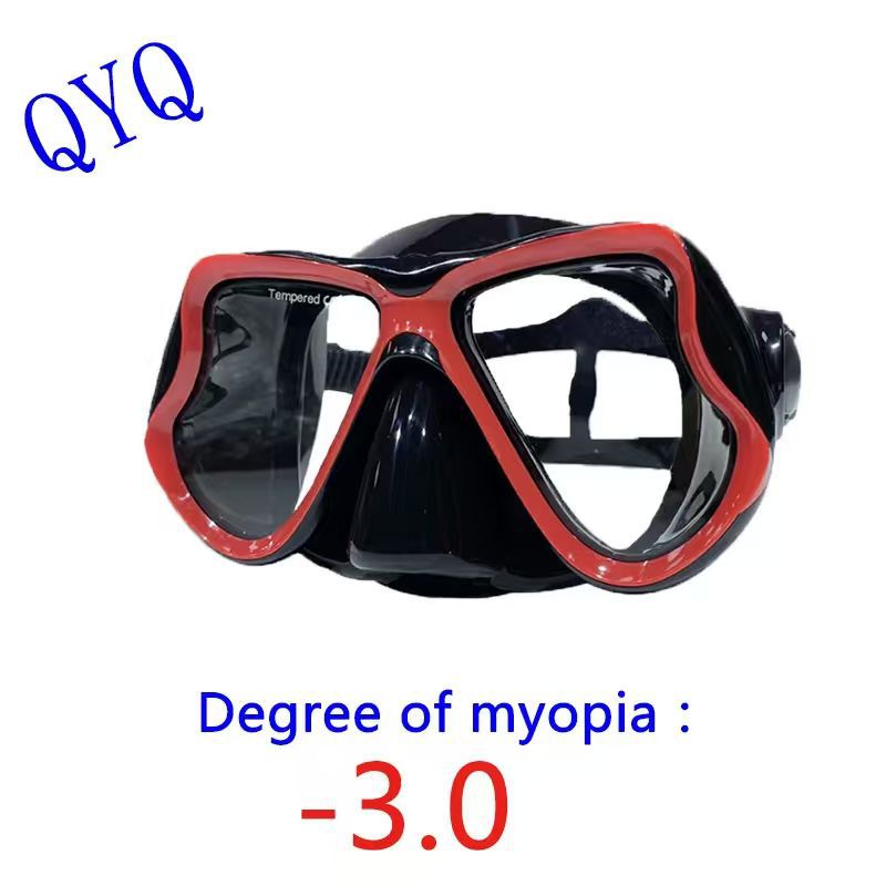 Universal Large-Frame Diving Goggles with Large Field of View, Tempered Glass, Anti-Scratch and Anti-Shatter, High-Definition Lenses, Snorkeling Mask, Diving Mask