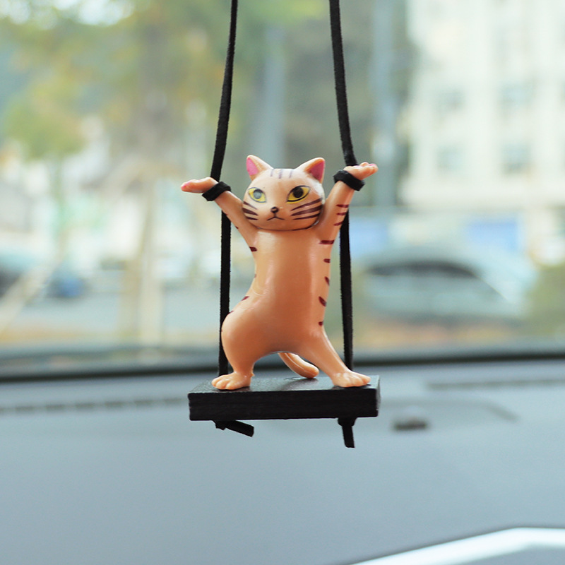 Twisted Waist Cat Car Pendant Car Interior Decoration Supplies Car Pendant Pendant Car Charms Car Supplies Batch