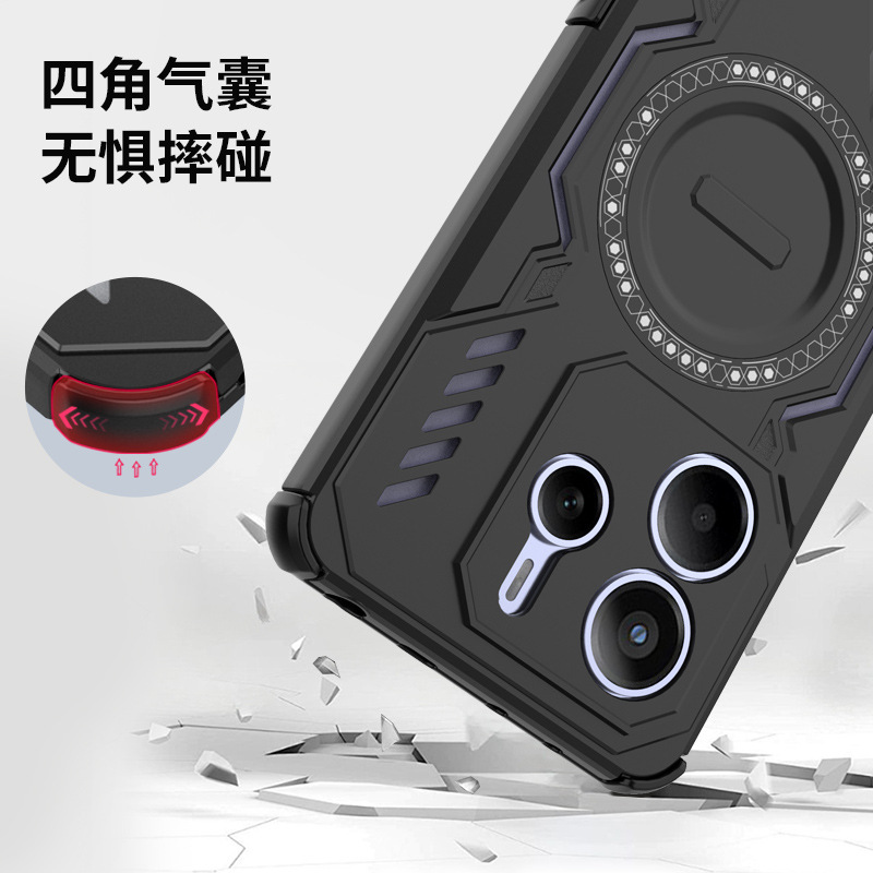 Redmi note14 携帯電話ケース 5G バタフライマグネットケース note14Pro プラス落下防止および放熱保護ケースに適しています。|undefined