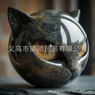 ���R�d Luxury black cat figurine ���A��؈ʯ���֬�[���羳