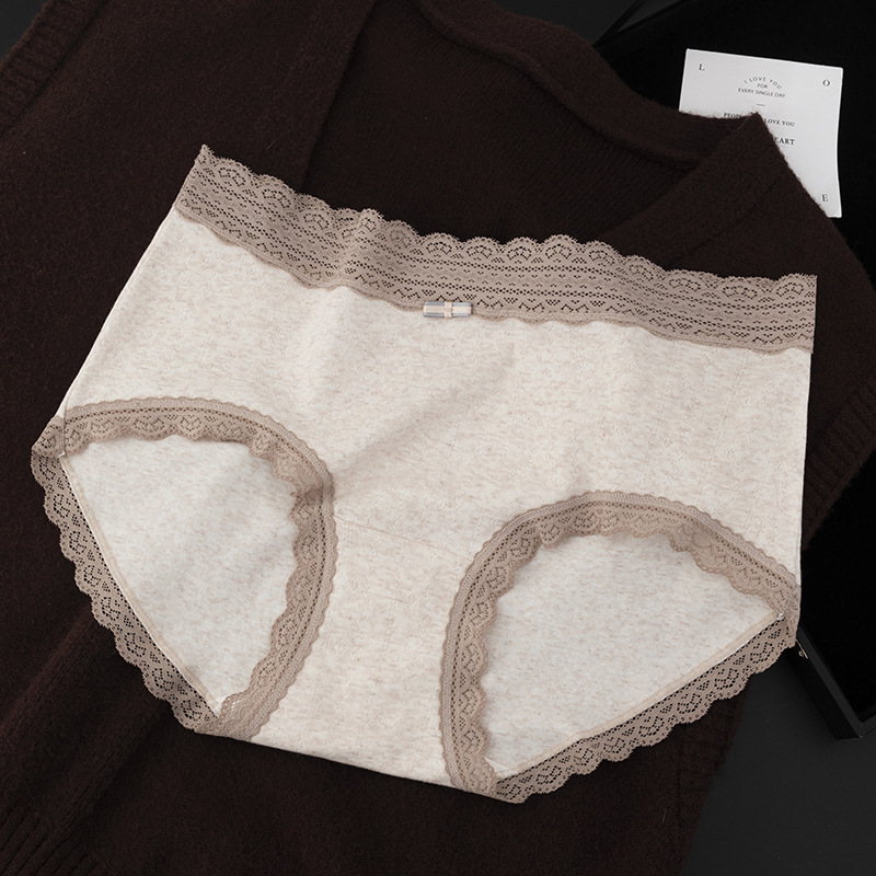 Ropa interior mujer algodón puro 7a antibacteriano algodón entrepierna cintura media encaje femenino sexy triángulo pantalones cortos sin costuras niñas bragas