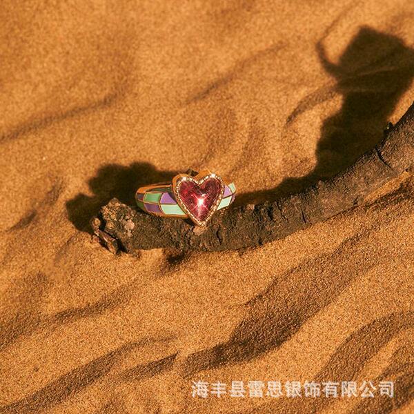 Genuine design small ring heart-shaped heart shaped