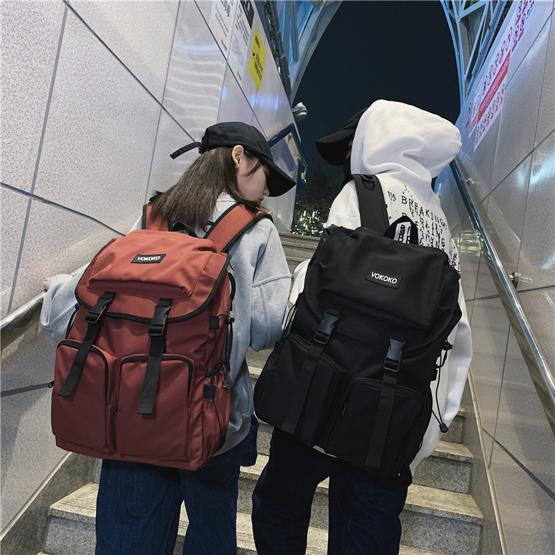 2024 New School Bags Women's Trendy Brand Junior High School College Student Backpacks Men's Workwear Korean Style Casual Large Capacity Backpacks