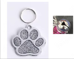 Europeo y americano transfronterizo Palma impresión metal goteo llavero adornos PET etiqueta grabado anti-perdido placa de identificación en stock