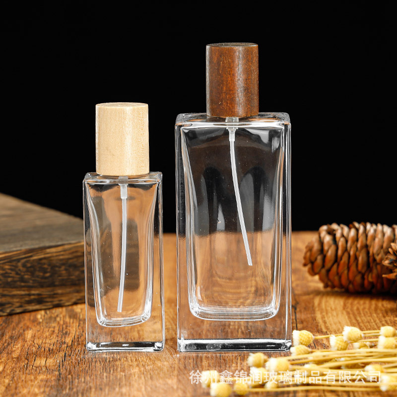 現物角形香水瓶裸瓶30ml 50ml高颜値透明香水分注瓶ガラス噴霧瓶|undefined