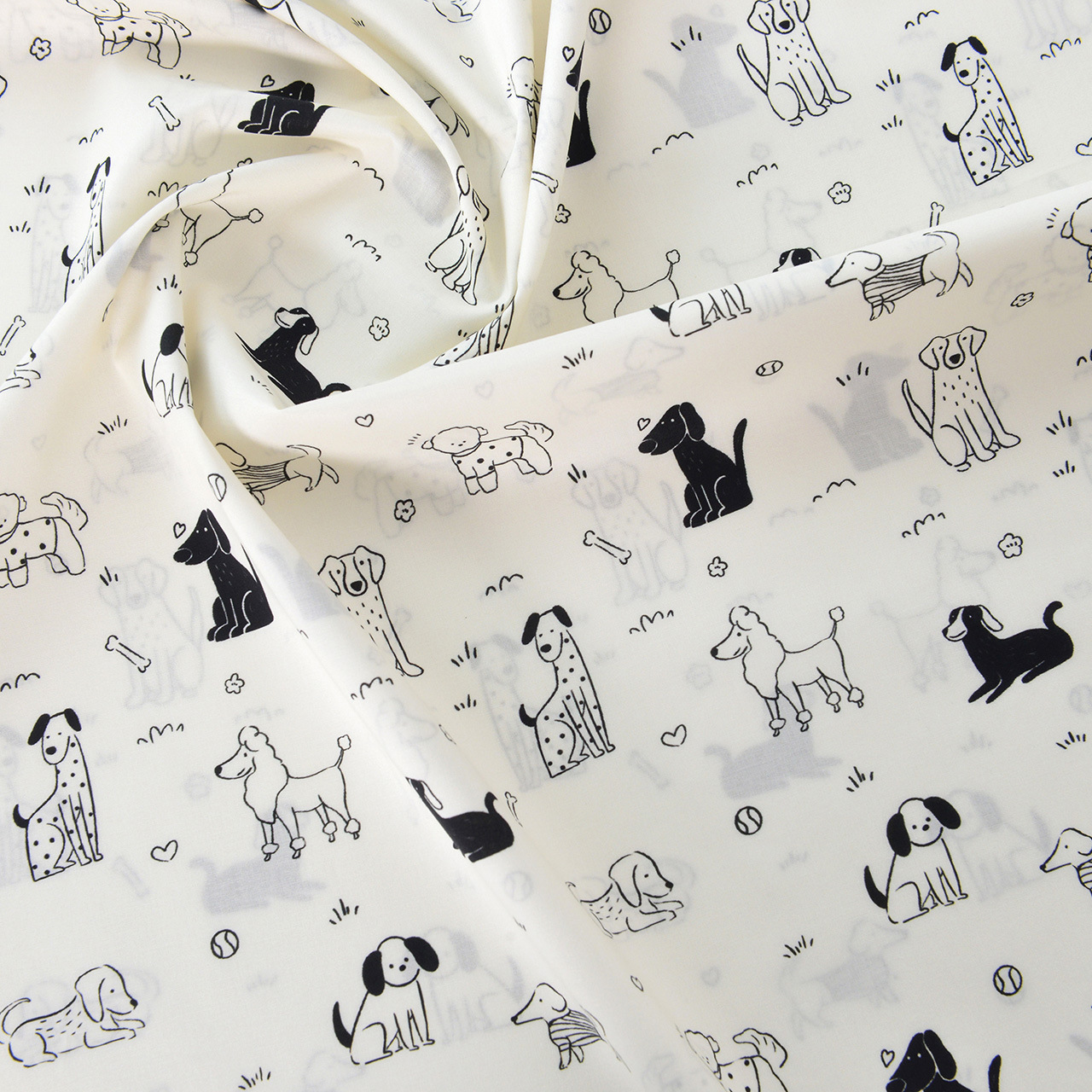 개 관심 잉크 흰색