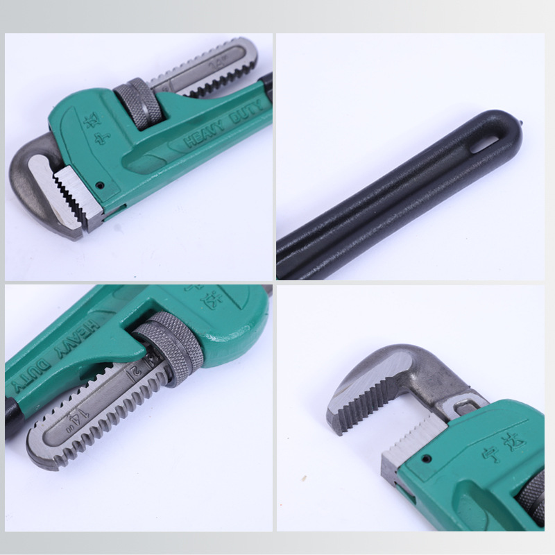 Manufacturer wholesale American heavy-duty pipe wrench dipped in plastic water pipe pliers wrench large American pipe wrench 18 inches 24 inches
