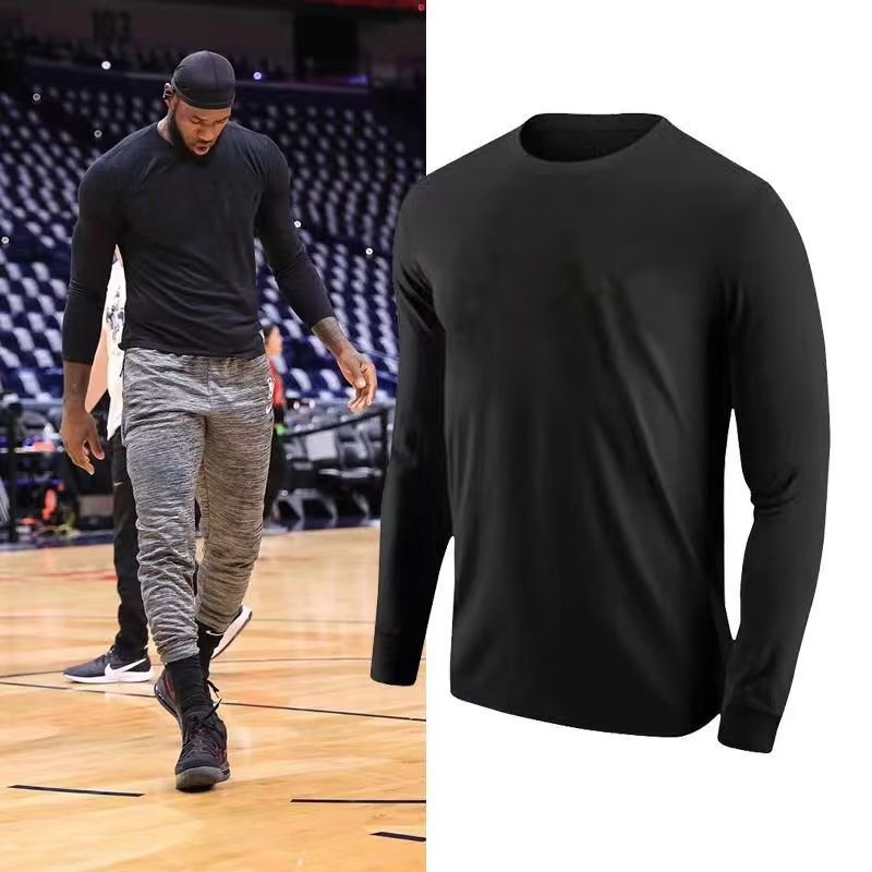 Ice Silk Mesh Quick-drying T-shirt Men's Sports Training Long Sleeve Base Shirt Breathable Casual Loose plus size Sweatshirt Ice Silk Mesh Quick-drying T-shirt Men's Sports Training Long Sleeve Base Shirt Breathable Casual Loose plus size Sweatshirt