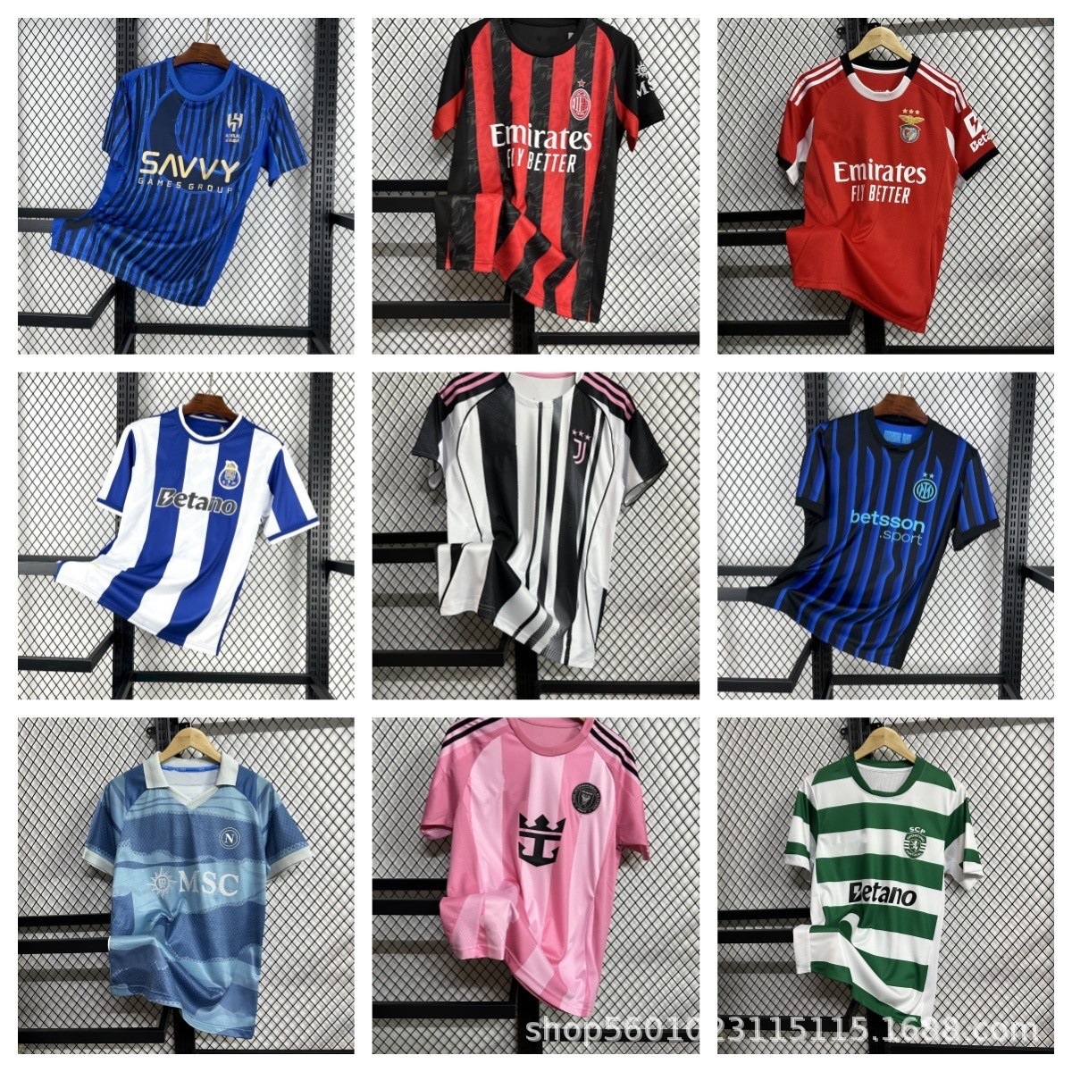 2526 Serie A Superliga Portuguesa AC Juve Inter Miami Benfica Nápoles Camisa de fútbol