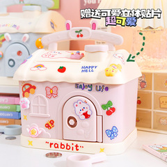Cute, Trendy Little House Piggy Bank for Kids – High-Capacity Student Coin Bank with Lock, Wholesale Price