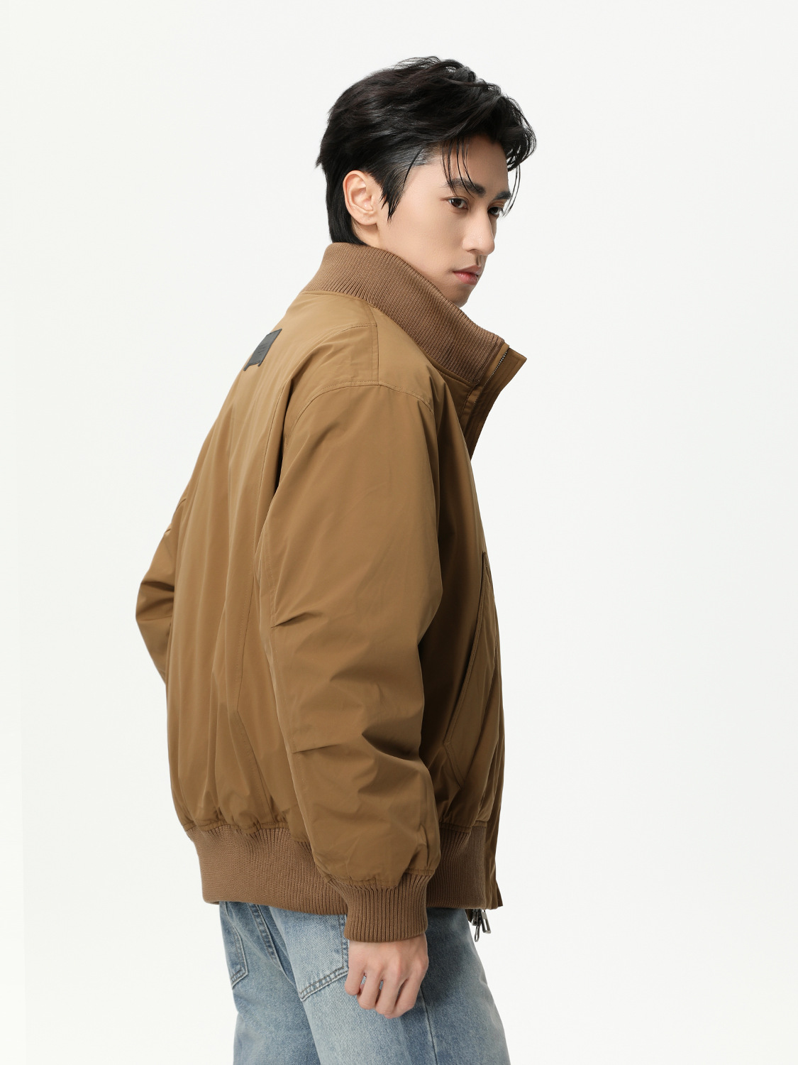 MTLCLOTHES Hombres| Tendencia coreana simple estilo de Hong Kong cuello casual 90% chaqueta de plumón blanco chaqueta de moda