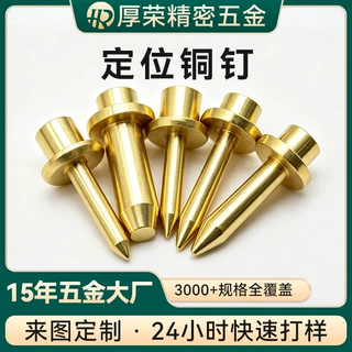 定制精密五金定位铜钉 纯铜圆头平头装饰钉 模具模板定位铜钉定制