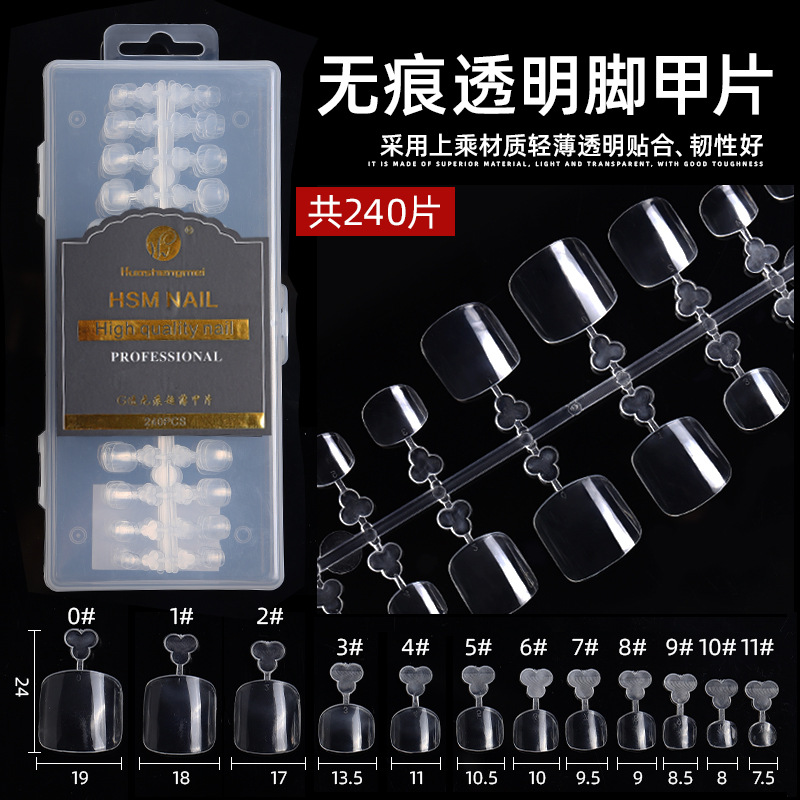 240 piezas de uña del pie