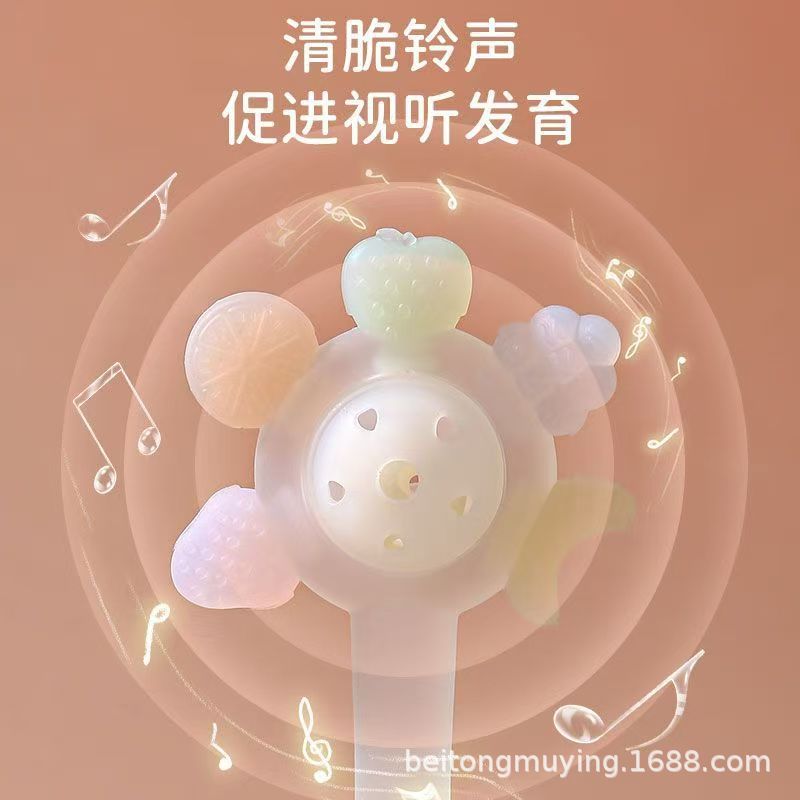 Diente de goma para bebés dientes fijos palito de molienda juguetes de campana palma de silicona mordida puede hervir la mano