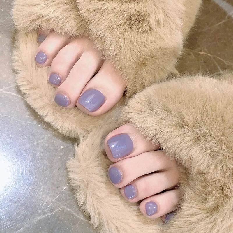 Wearing fresh Taro violet have cash less than that is registered in the accounts nail finished product Removable Wearable Nail stickers Fake nails