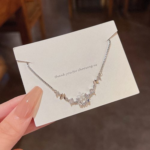 Light luxury niche ins style flower bracelet for women high-end design pull-out zircon butterfly bracelet jewelry wholesale