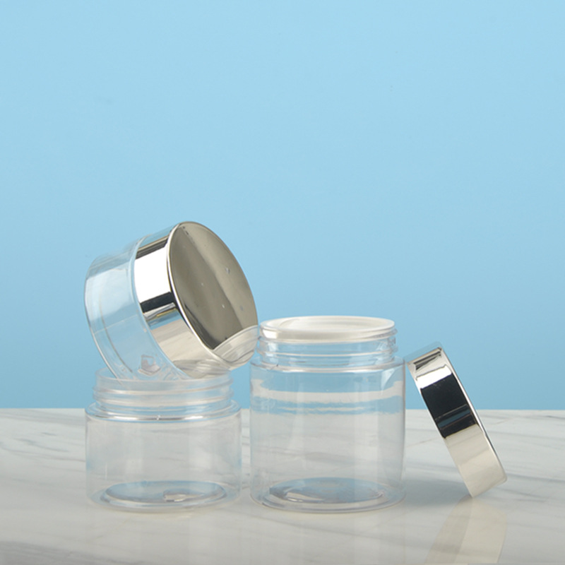 工厂批发 30g50g 透明广口瓶 脸霜面膜化妆品分装瓶 pet膏霜瓶