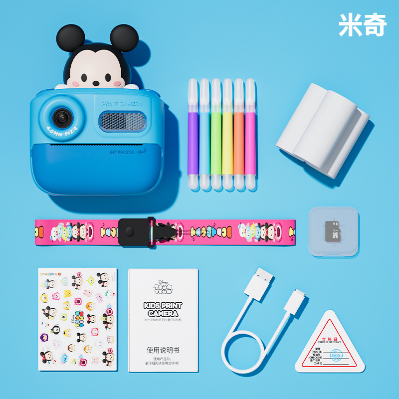 Nueva cámara de impresión infantil K64 Mickey 4800W HD puede tomar fotos y videos Regalos de juguetes para bebés