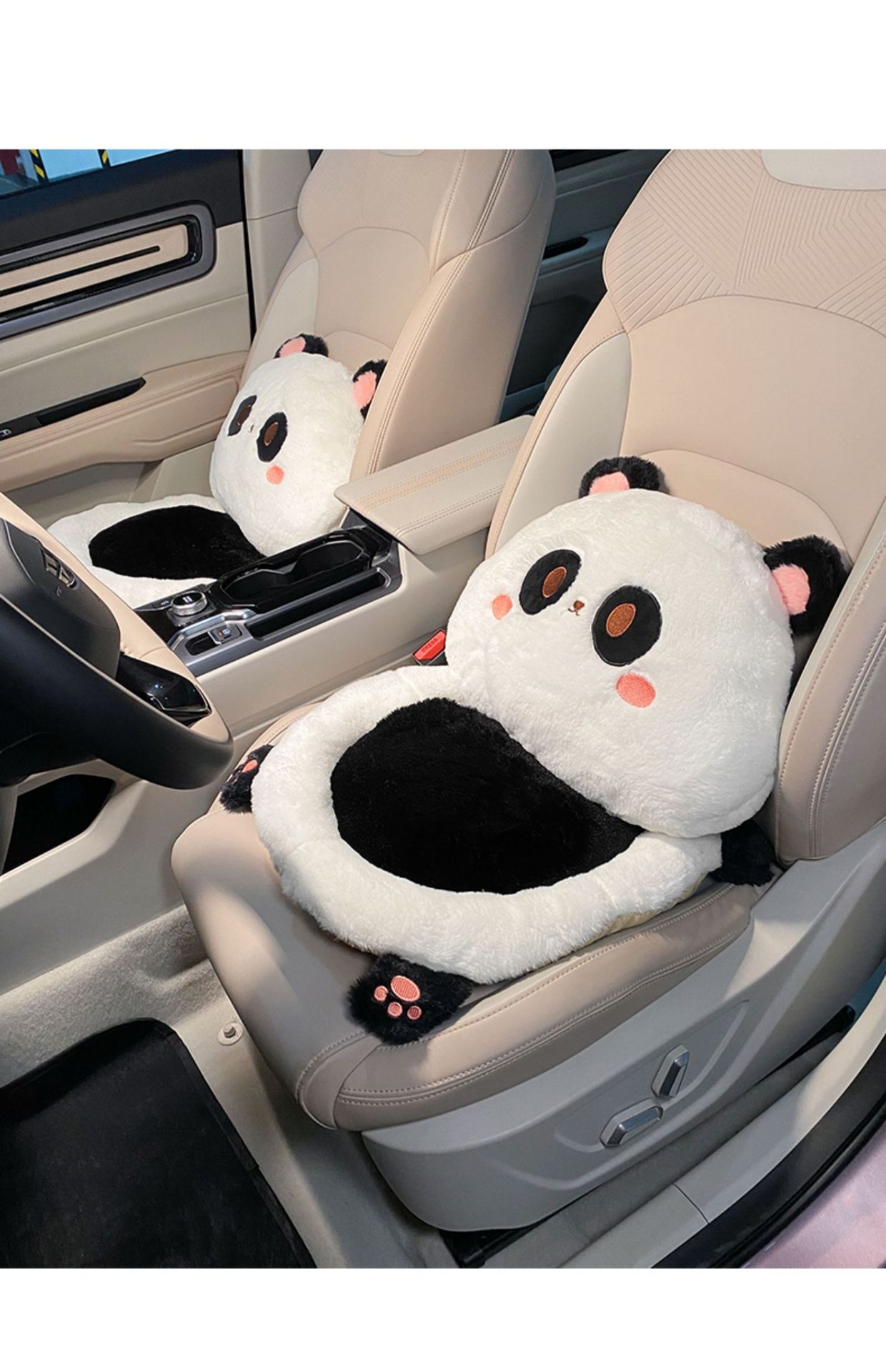 Car headrest neck pillow a pair of summer plush car pillow cute cartoon Four Seasons universal car pillow for women