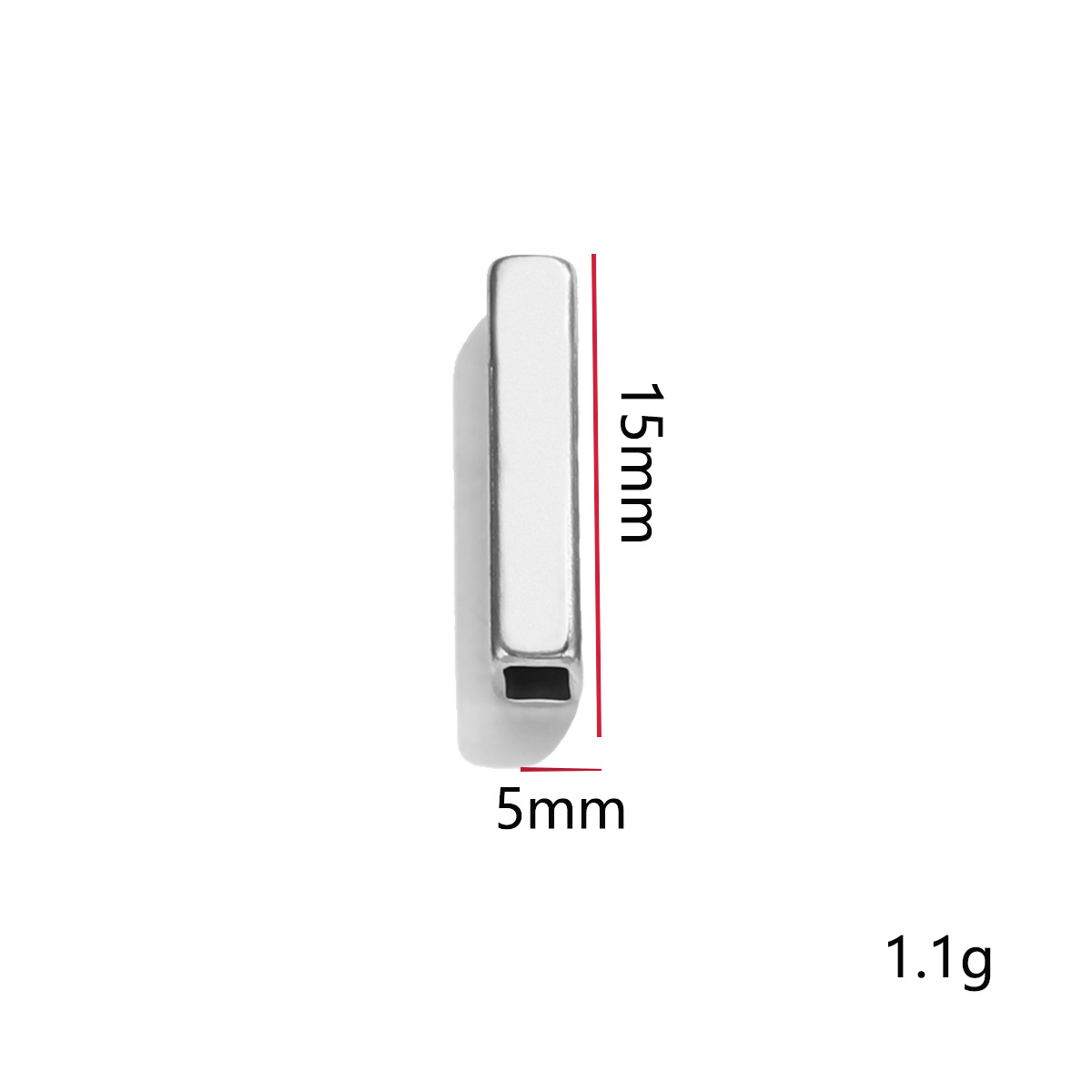 Accesorios de bricolaje hechos a mano cuerda trenzada con cuentas de material de joyería rectangular con cuentas simple todo fósforo étnico con cuentas