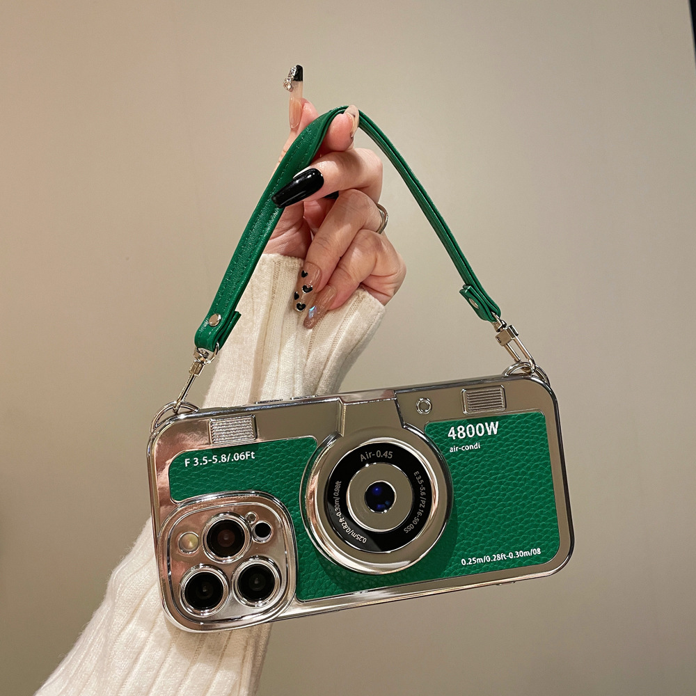 iPhone Applicable Brands Vintage Style Camera Tpu Pu Leather   Phone Cases