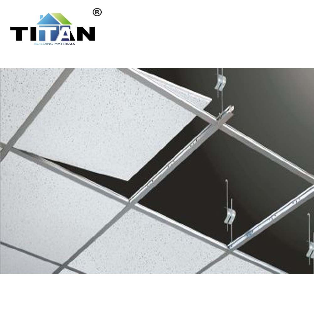 Ceiling T Grid Fabricante de quilla de pintura plana Techo de techo en forma de T Materiales de construcción quilla de acero ligero