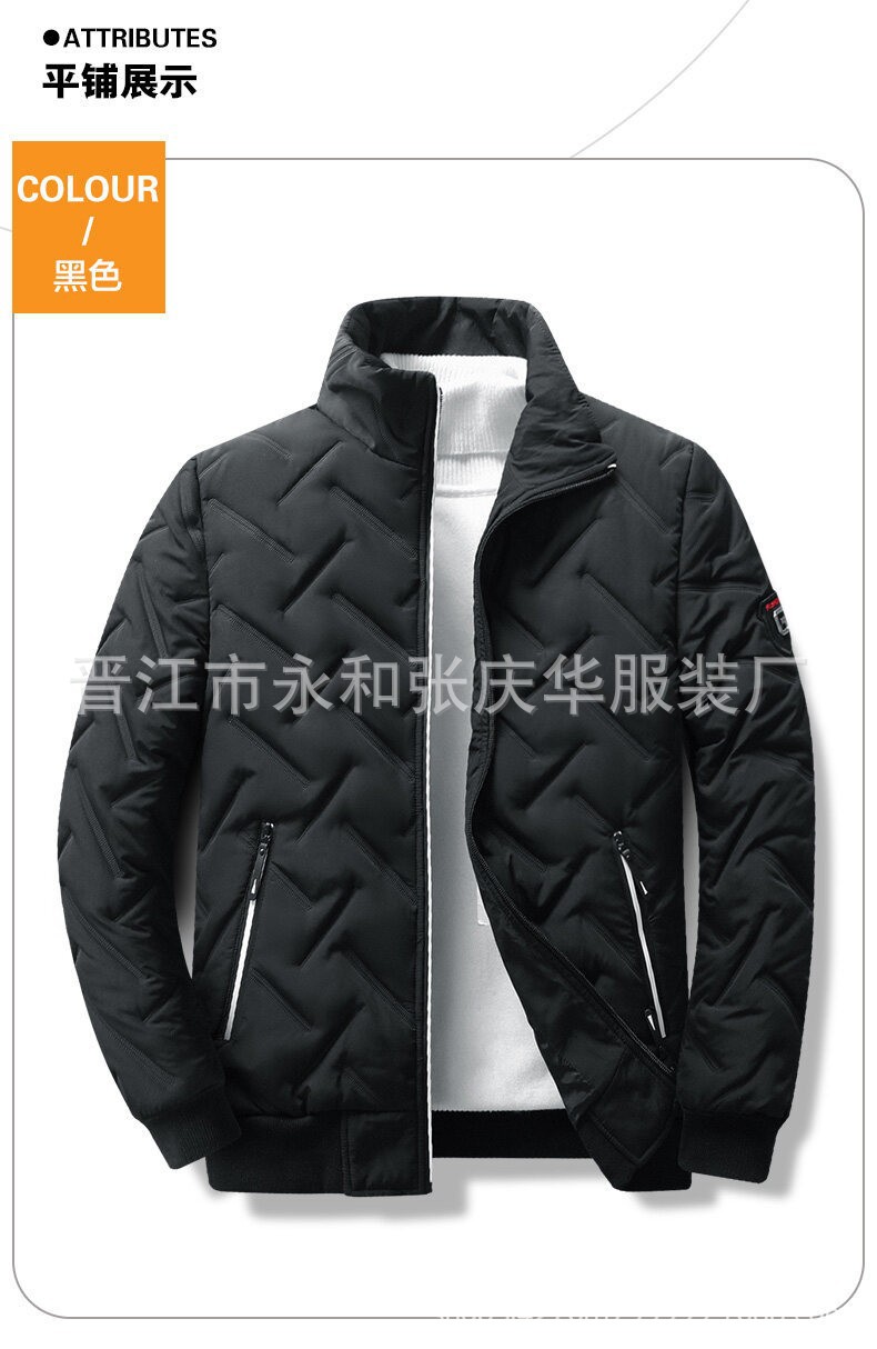 Cross-border 2023 abrigo de algodón acolchado de los hombres de invierno Comercio exterior collar de pie abrigo de algodón acolchado de moda engrosada cálido multicolor abrigo de algodón acolchado al por mayor