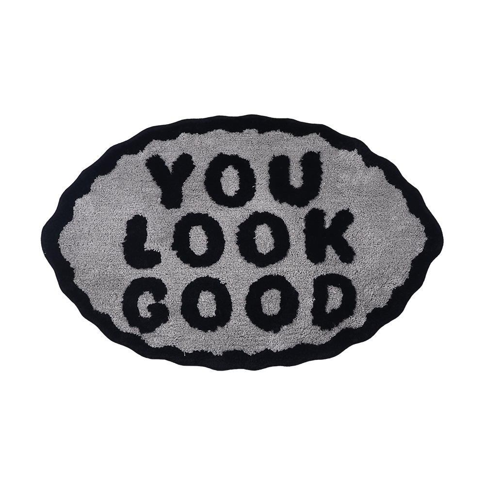 Inglés jacquard letras absorbente alfombra del piso casa puerta Mat hogar flocado piso Mat baño absorbente antideslizante alfombra de baño