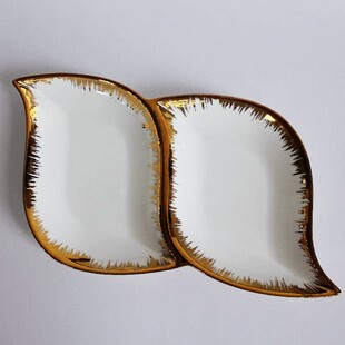 僽��Pβ����P�p���c�ıP�ɸ��մɱPgolden rim divided plate