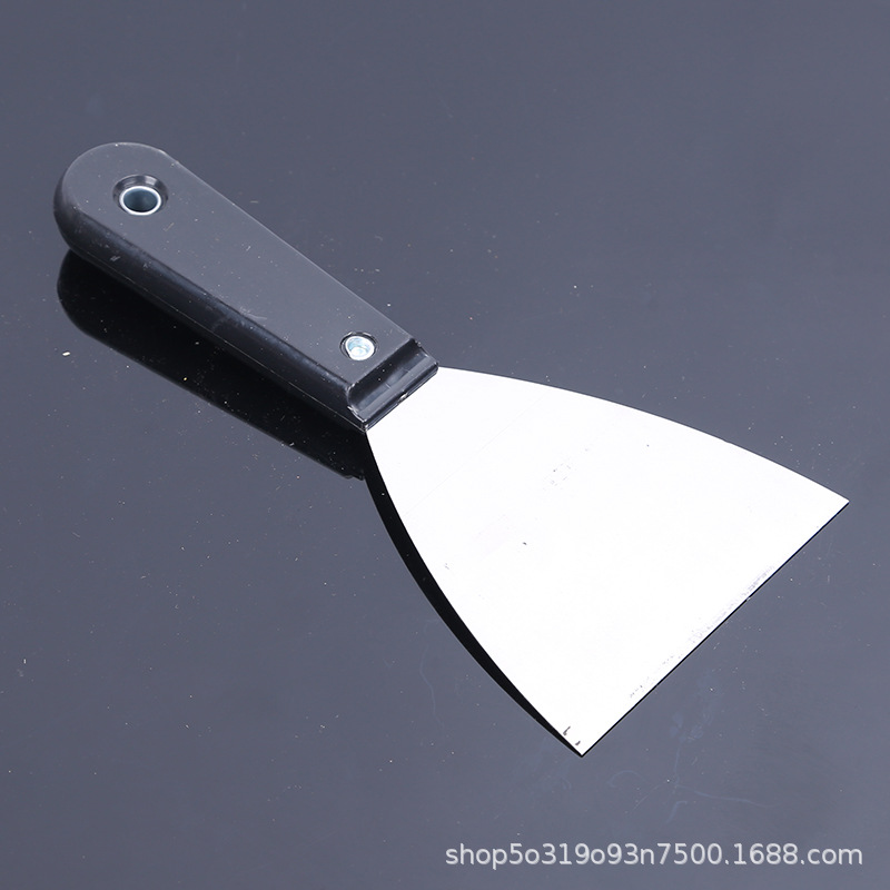 厂家批发铲刀塑料柄双夹油灰刀刮刀颜色齐全抹泥清洁铲刮刀清洁铲
