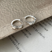 999纯银切面耳环女高级感个性气质小众设计ins风夏季新款耳扣批发
