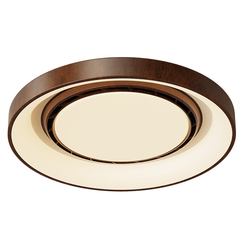 Lámpara de ventilador de dormitorio medieval sin hojas retro simple atmósfera de espectro completo brillante protección de ojos lámpara de ventilador invisible 461L