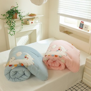Baby House Cotton Type a Double-Layer Yarn Kidsren's Cartoon Quilt Core Winter Quilt Spring & Fall Quilt 2025 New Style