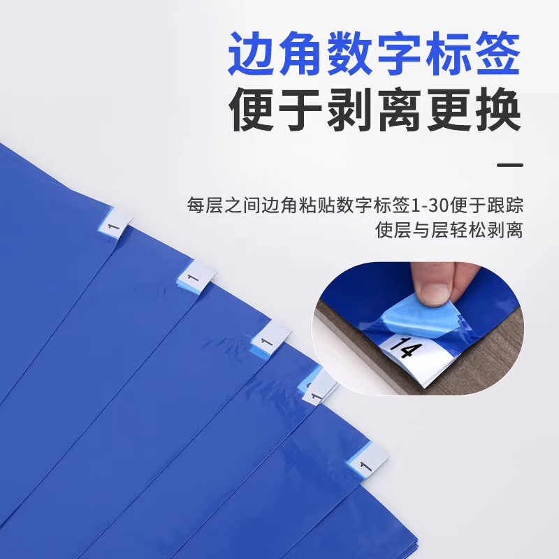 一次性粘尘垫入户门地垫工厂车间门口可撕式脚垫地垫家用无尘粘垫
