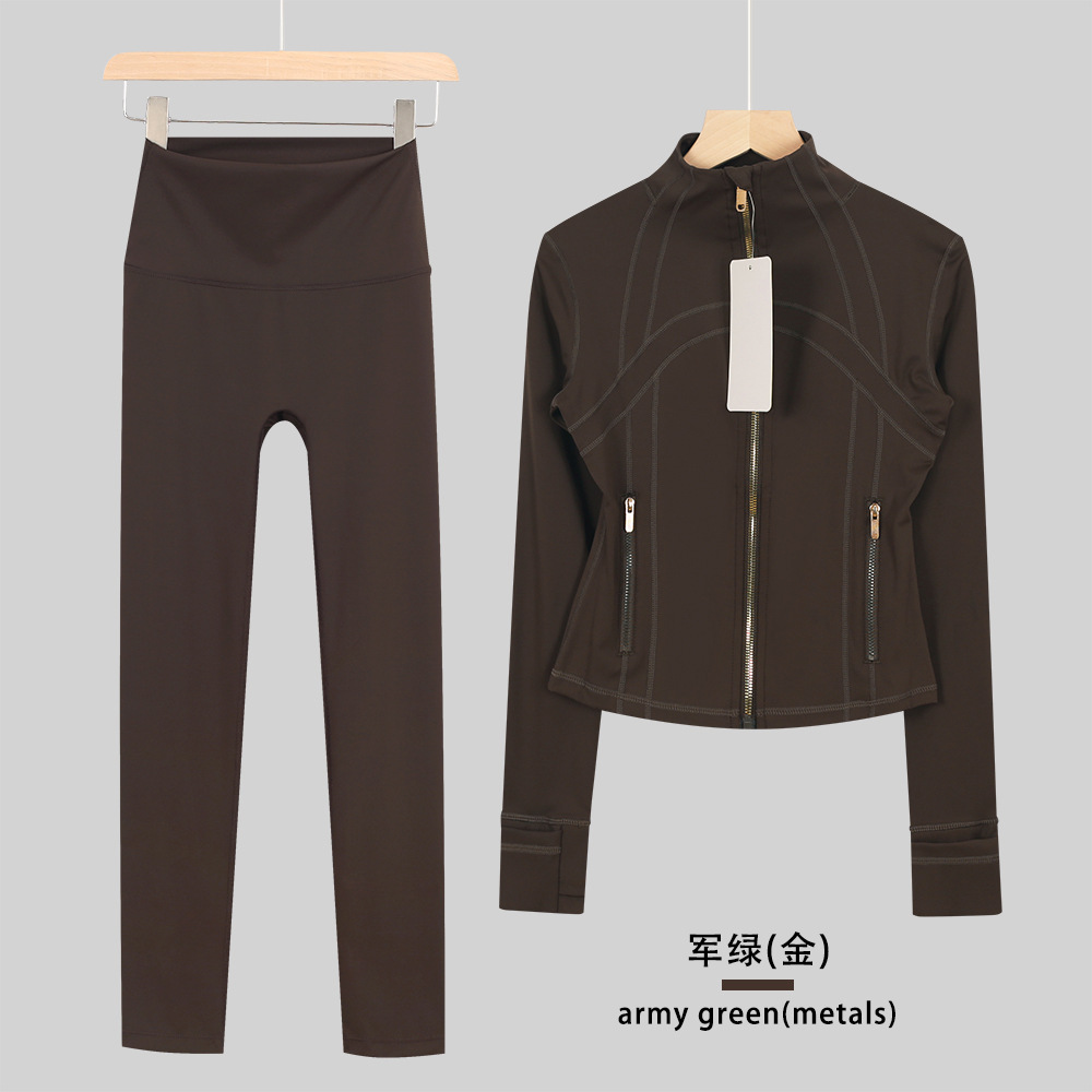 Lululacie chaqueta de cuello corto de nueve puntos chaqueta deportiva DF chaqueta chaqueta chaqueta de manga larga ropa de yoga de fitness para mujeres