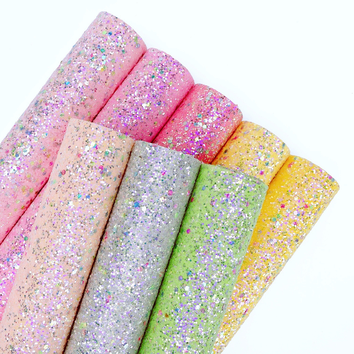 高档仿棉绒猫眼亮片粗葱闪粉格利特手机壳箱包鞋材蝴蝶结装饰面料