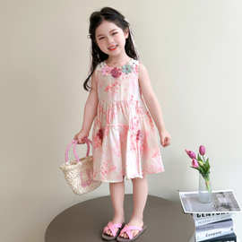 儿童女连衣裙小清新夏季新品夏潮潮服洋气酷帅搭配潮范小朋友新款