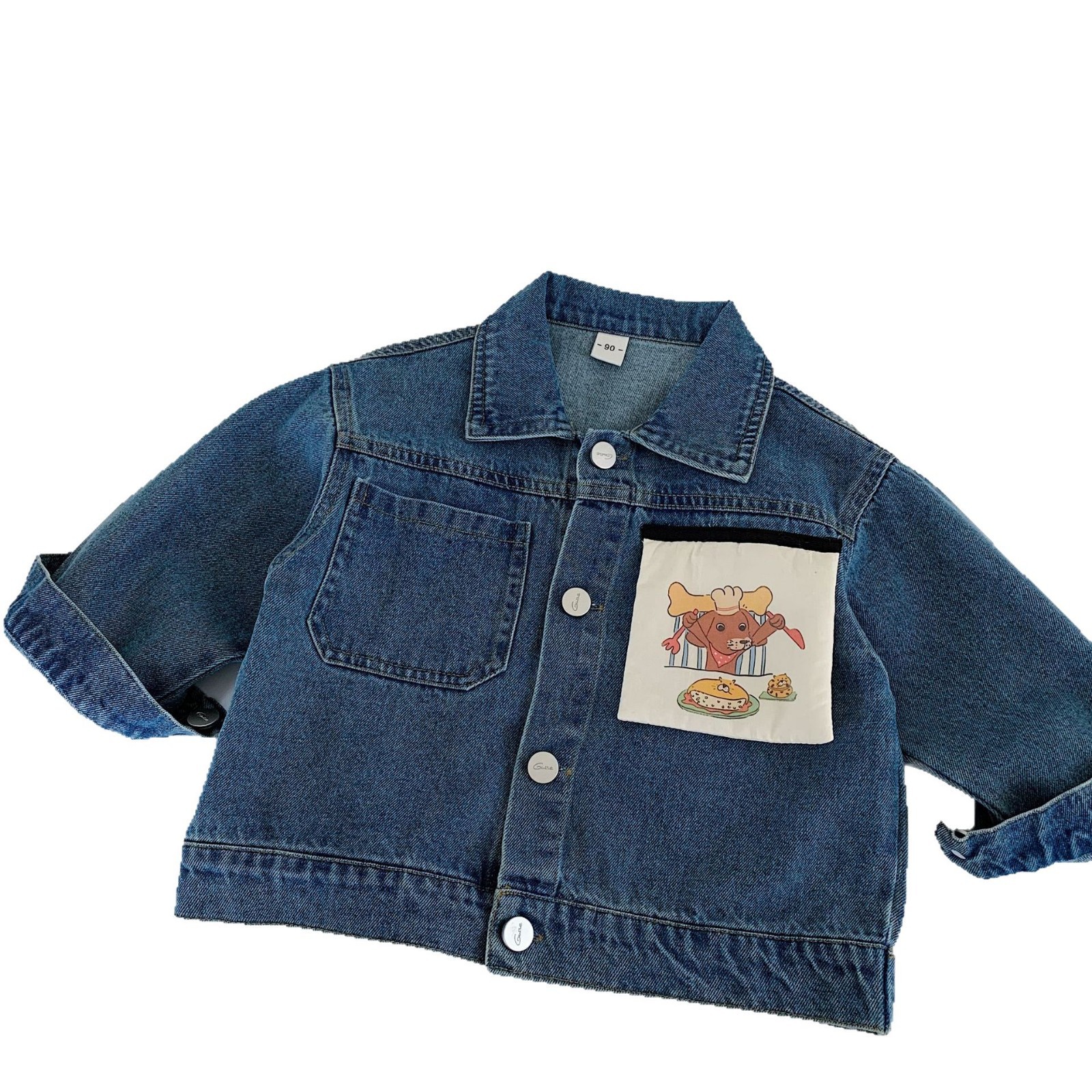 Mai Bao ropa infantil chaqueta de vaquero para niños 2025 otoño nuevo vestido de otoño para bebés masculinos y femeninos una chaqueta de estilo occidental