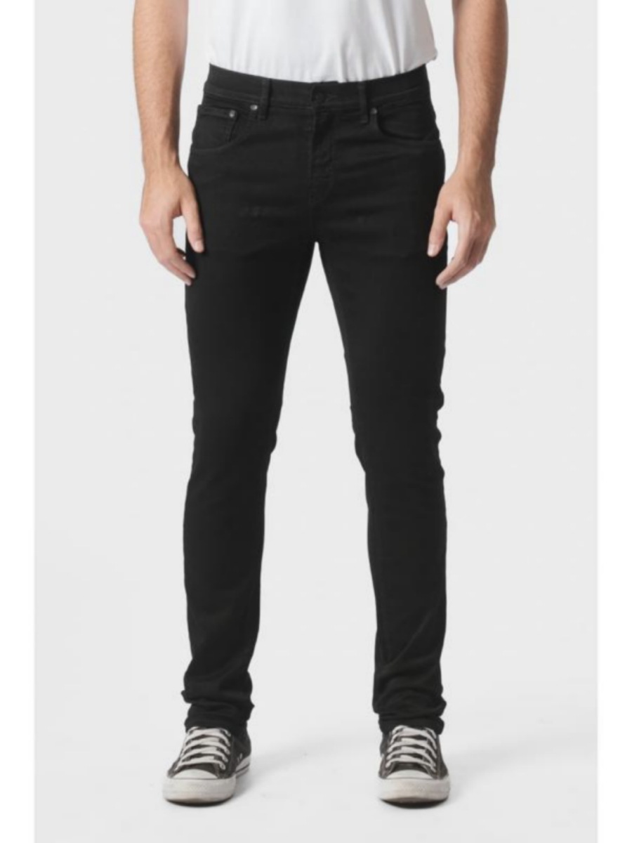 Men's Slim Fit Stretch Jeans Classic Black Straight Leg Denim Pants Mid-Rise Comfort Waistband S to Xxxl_mkmklike.com