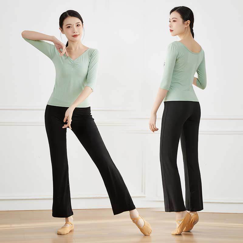 2025 Dance Suit Women's Chinese Dance Adult Practice Suit Modal Black Body Suit Art Examination Modern Dance Suit