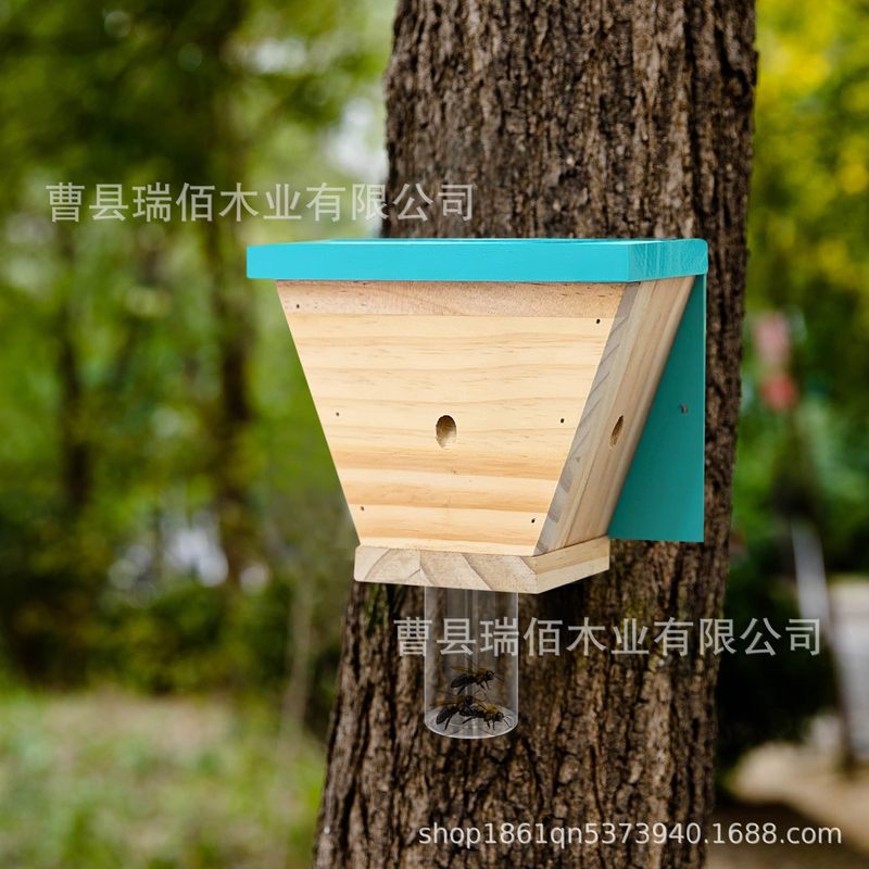 大工蜂トラップ 蜂トラップ 屋外蜂トラップ 木製ショウジョウバエトラップ|undefined