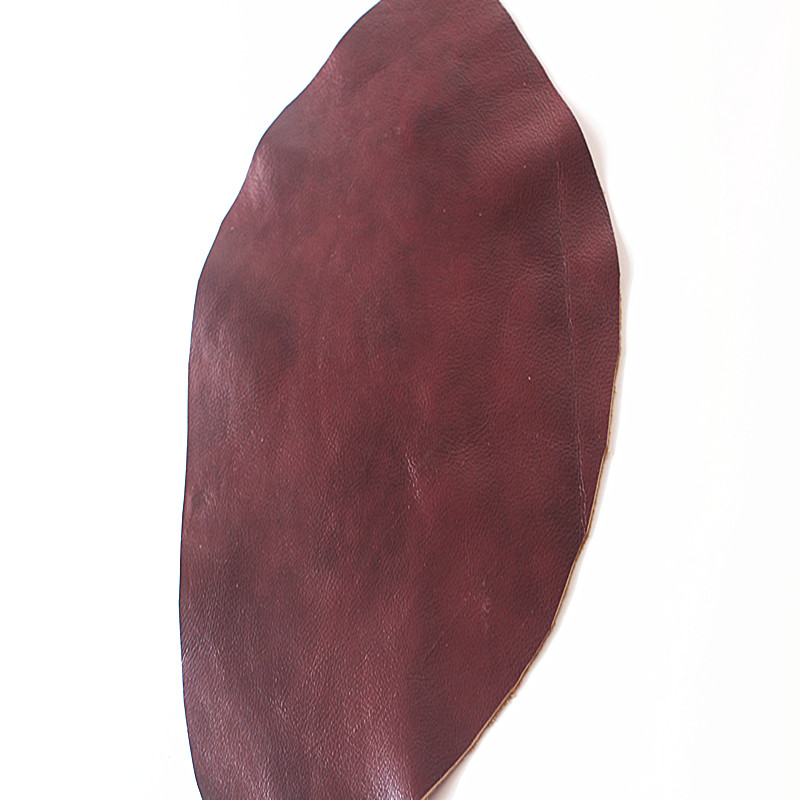头层牛皮1.3mm皮料真皮酒红色摔纹皮沙发皮床头欧式皮整张皮料