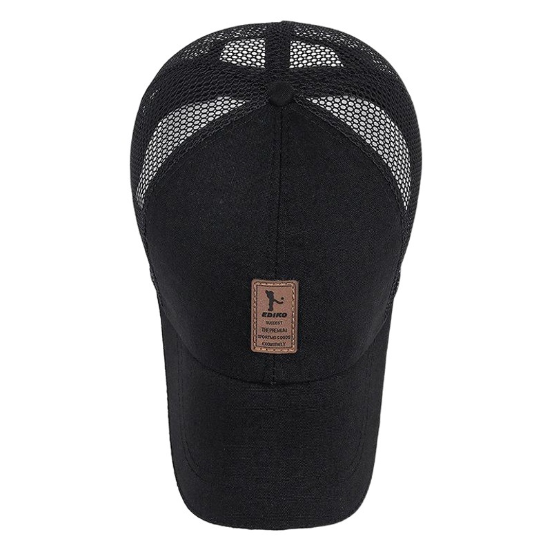 Sombrero de malla transpirable casual de verano para hombres, gorra de béisbol simple de protección solar en stock, sombreros al por mayor.