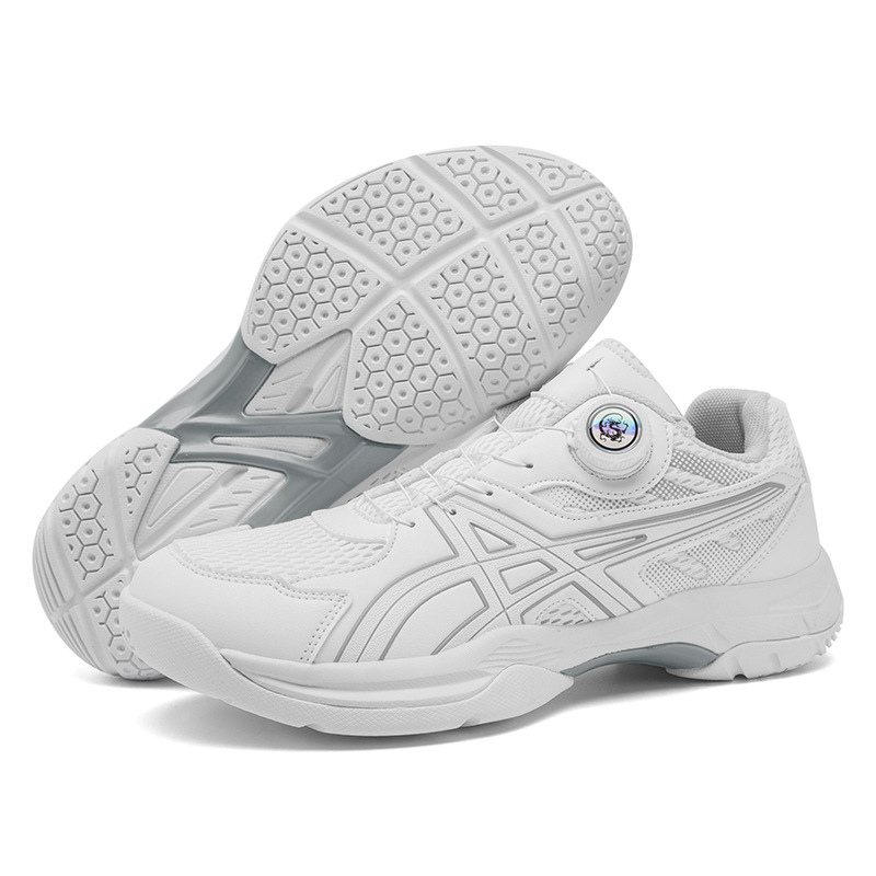 Nuevos botones giratorios transfronterizos zapatos de bádminton de tenis de mesa al aire libre zapatos de tenis de mesa ligeros y transpirables
